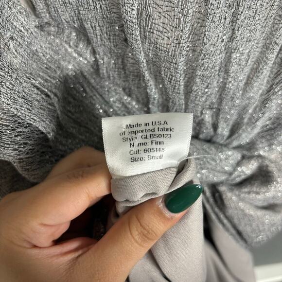 Katie May Finn Gown Silver Size S - Picture 9 of 9